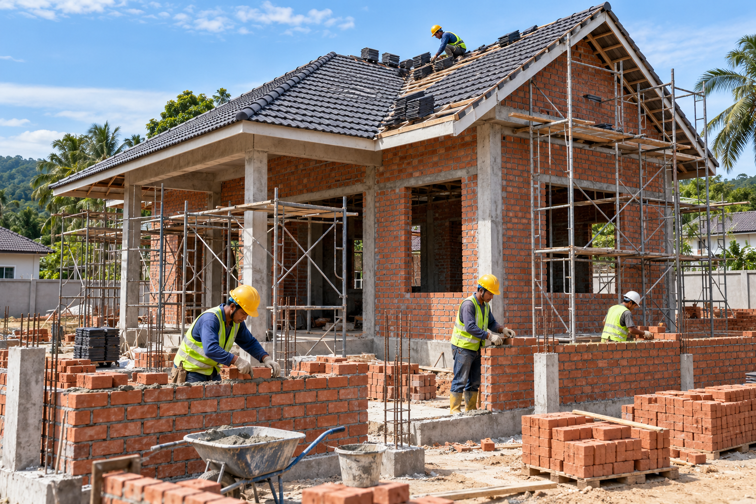 Malaysian Brick House Under Construction-6 Malaysian Brick House Under Construction-6