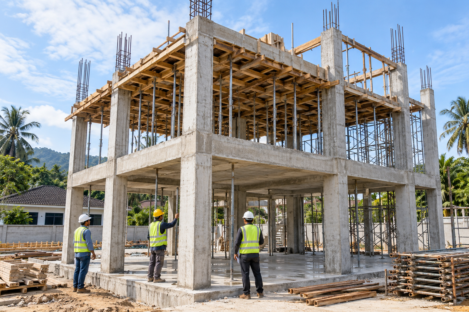 Modern Concrete Home Under Construction-4 Modern Concrete Home Under Construction-4