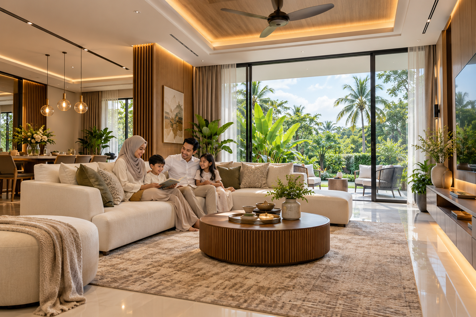 Modern Malaysian Tropical Living Room-4 Modern Malaysian Tropical Living Room-4