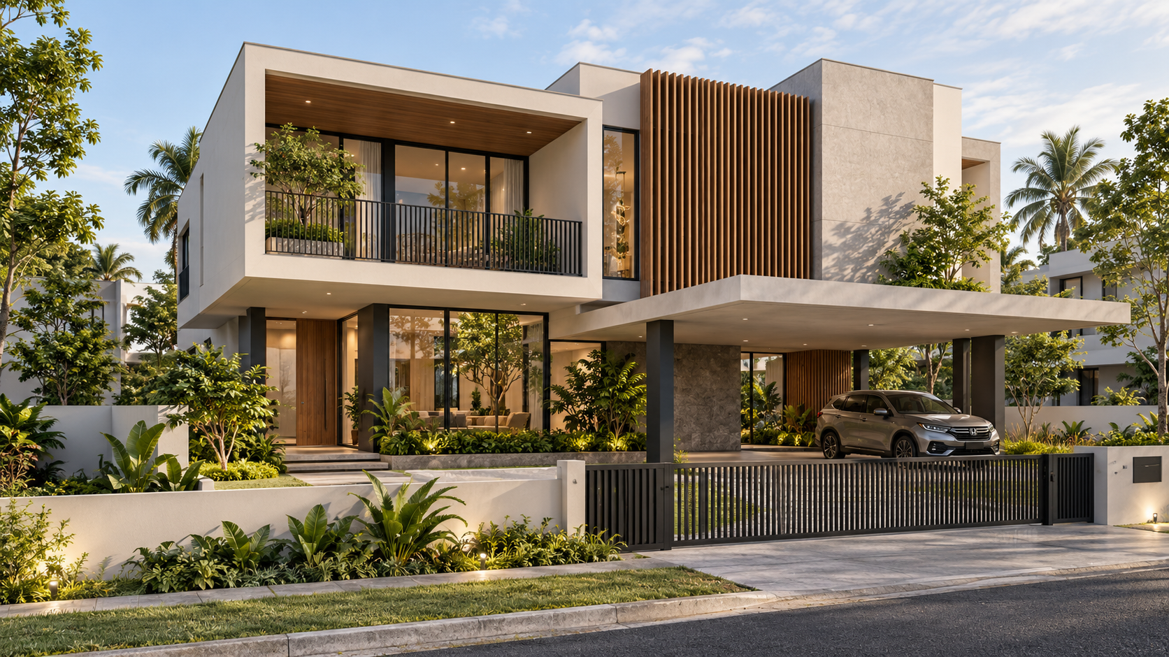 Modern tropical Malaysian courtyard house