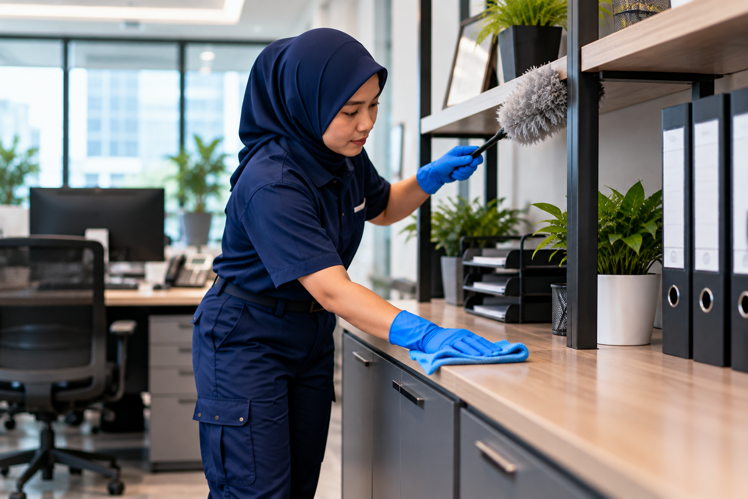 Professional Office Cleaning in Action Professional Office Cleaning in Action