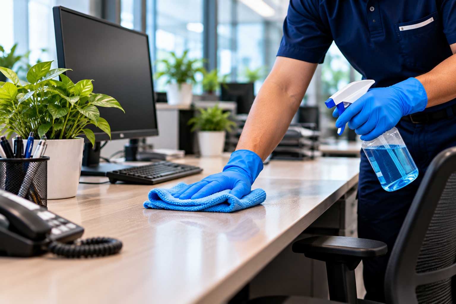 Professional Office Desk Cleaning Professional Office Desk Cleaning