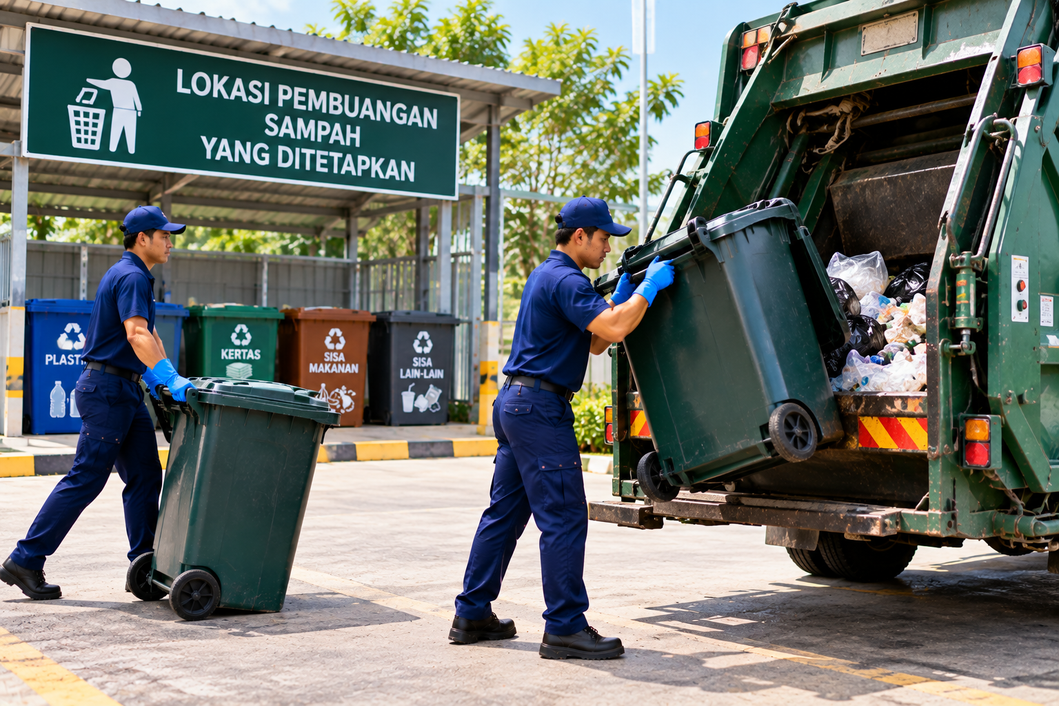 Sanitation Workers at Designated Dump Site Sanitation Workers at Designated Dump Site