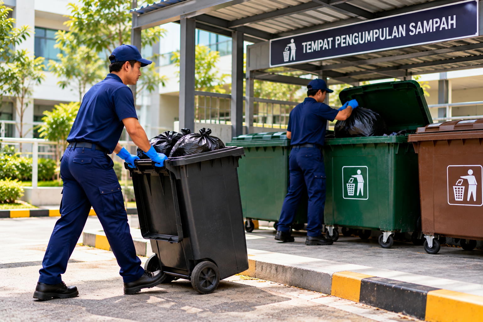 Workers at a Waste Collection Point Workers at a Waste Collection Point